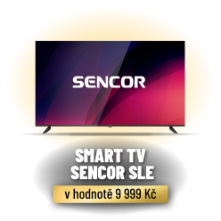 Smart TV Sencor SLE v hodnotě 9 999 Kč